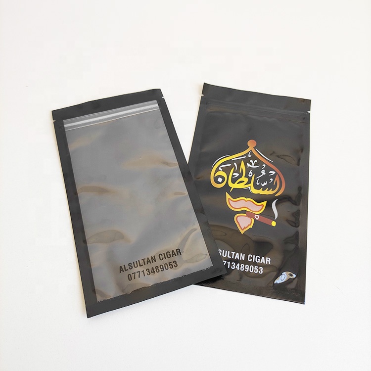 Sachet individuel de sachet pour cigare en plastique personnalisé pour feuilles à rouler le tabac à fumer 7