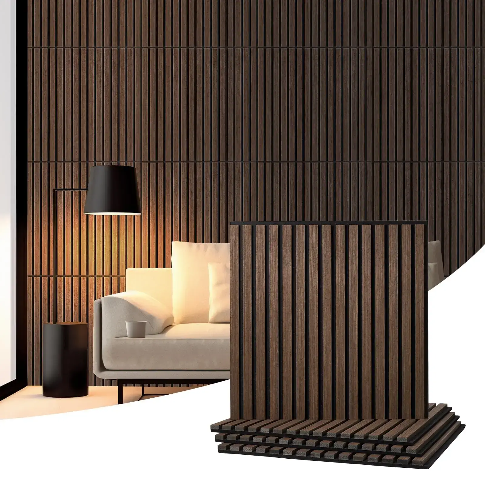 Sound Absorbing MDF Slat Wood Acoustic Panels for Wall and Ceiling Interiors 1