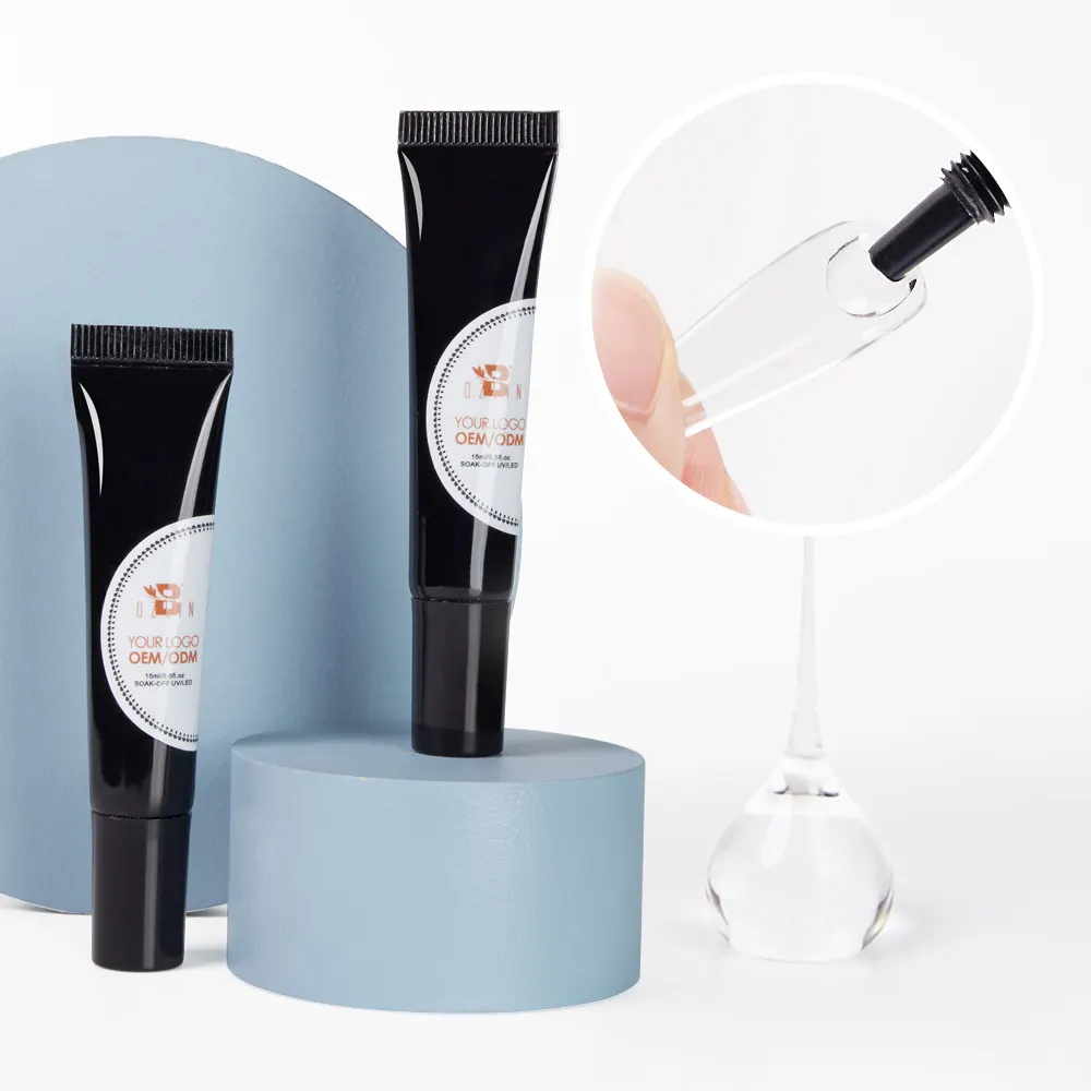 Bozlin 15ml No Heat Soak Off UV LED Strong Adhesive Nail Tip Extension Gel 1