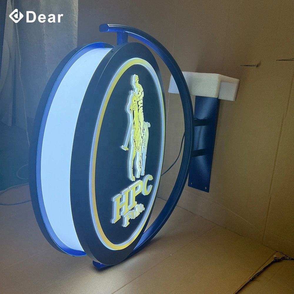 Manufacturer Direct Selling Outdoor Double Side Acrylic Illuminated Light Box Display Round Led Rotating Light Box 1