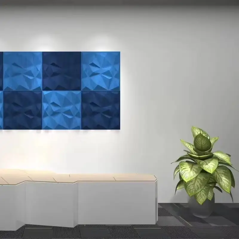 3D akustické stěnové a stropní panely do obývacího pokoje s vysoce kvalitním designem dveří 1