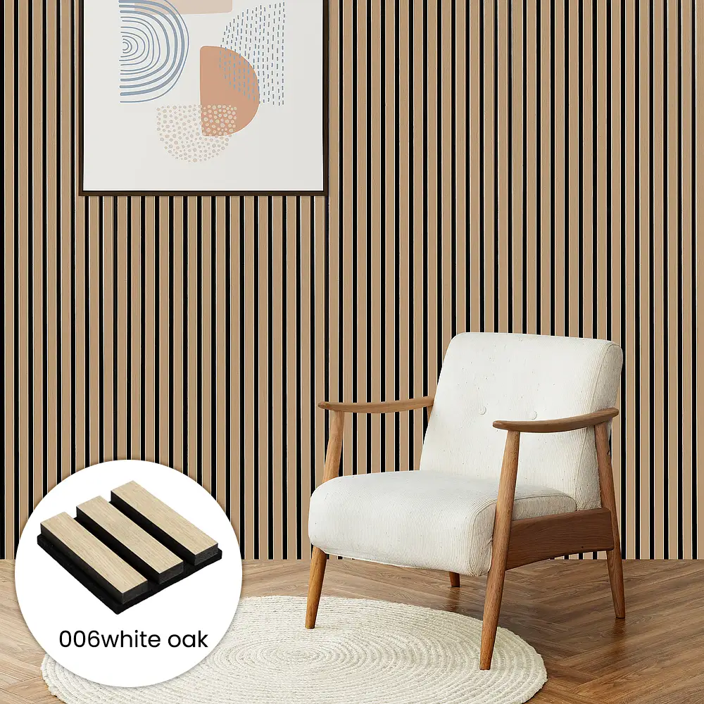 MDF Wooden Slat Wall Acoustic Panels Soundproof Decorative Panels for Hotel 1