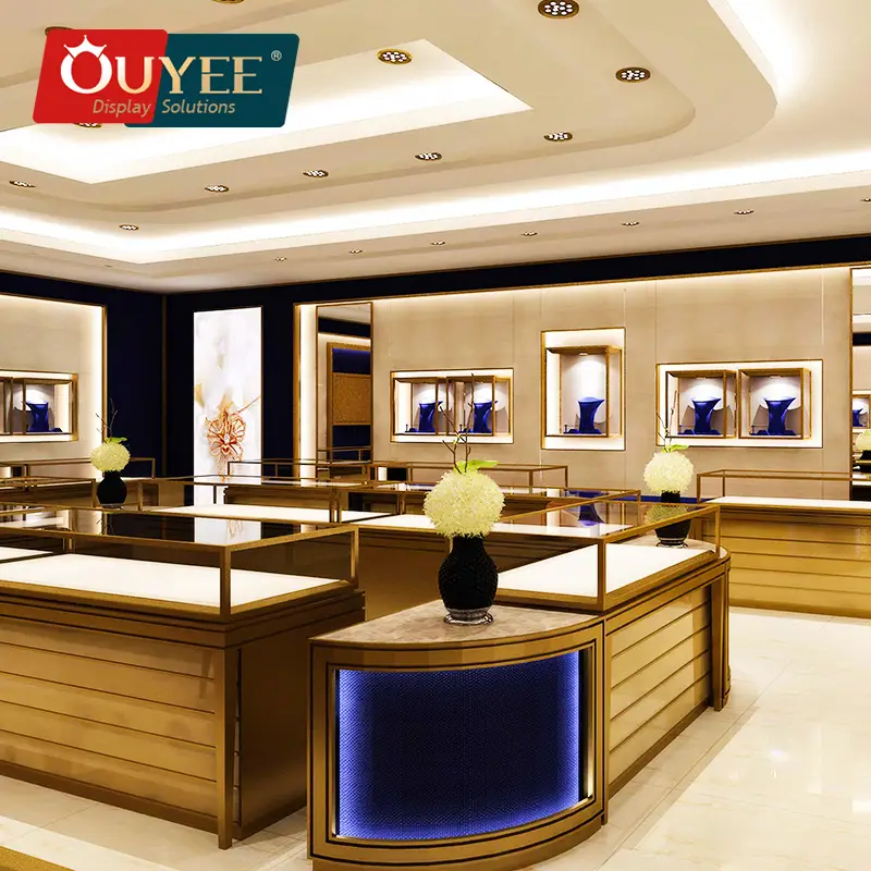 Schmuckauslage im Einkaufszentrum, Schaufenster, Ladenmöbel 1