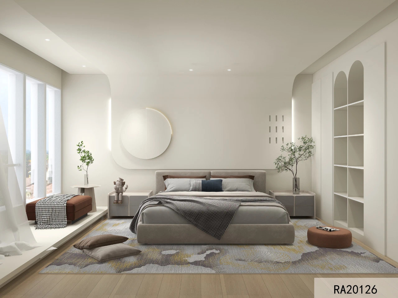 Tappeto morbido e fonoassorbente di lusso per camera da letto, ideale per hotel di lusso. 5