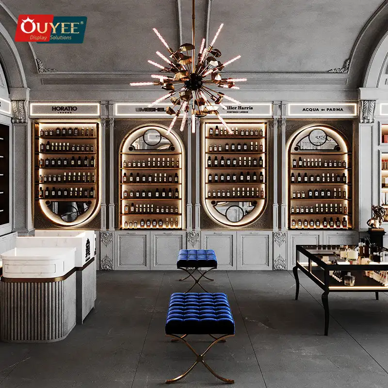 أرفف عرض متاجر العطور ومستحضرات التجميل وحوامل بيع العطور بالتجزئة 1