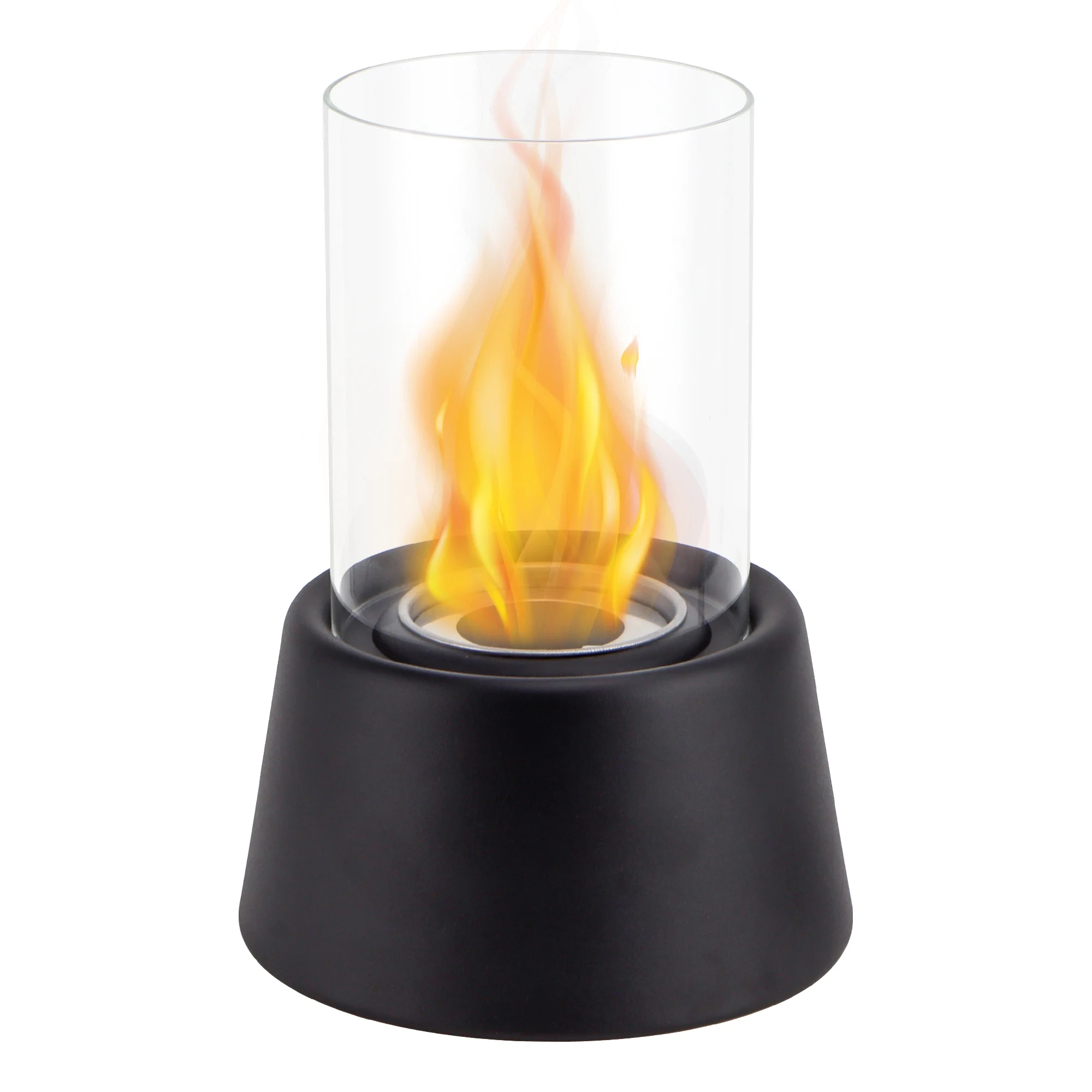 Petite cheminée de table noire avec un nouveau design conique pour la décoration intérieure 1