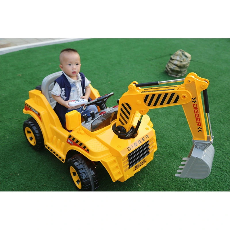 12v Ride On Digger Toy Car Forward Backward Controls Built-in Music Horn Volume Adjustable 1