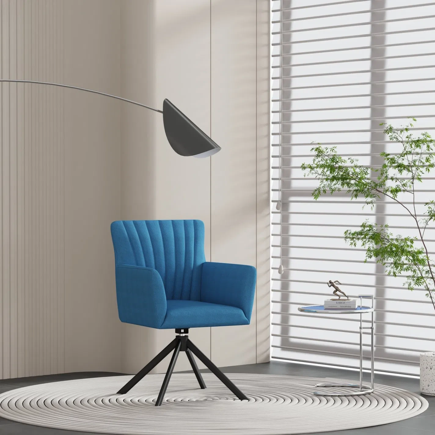 كرسي مكتب أنيق وعصري، سميك، ومريح للغاية، ومناسب للاسترخاء وتناول الطعام. 1