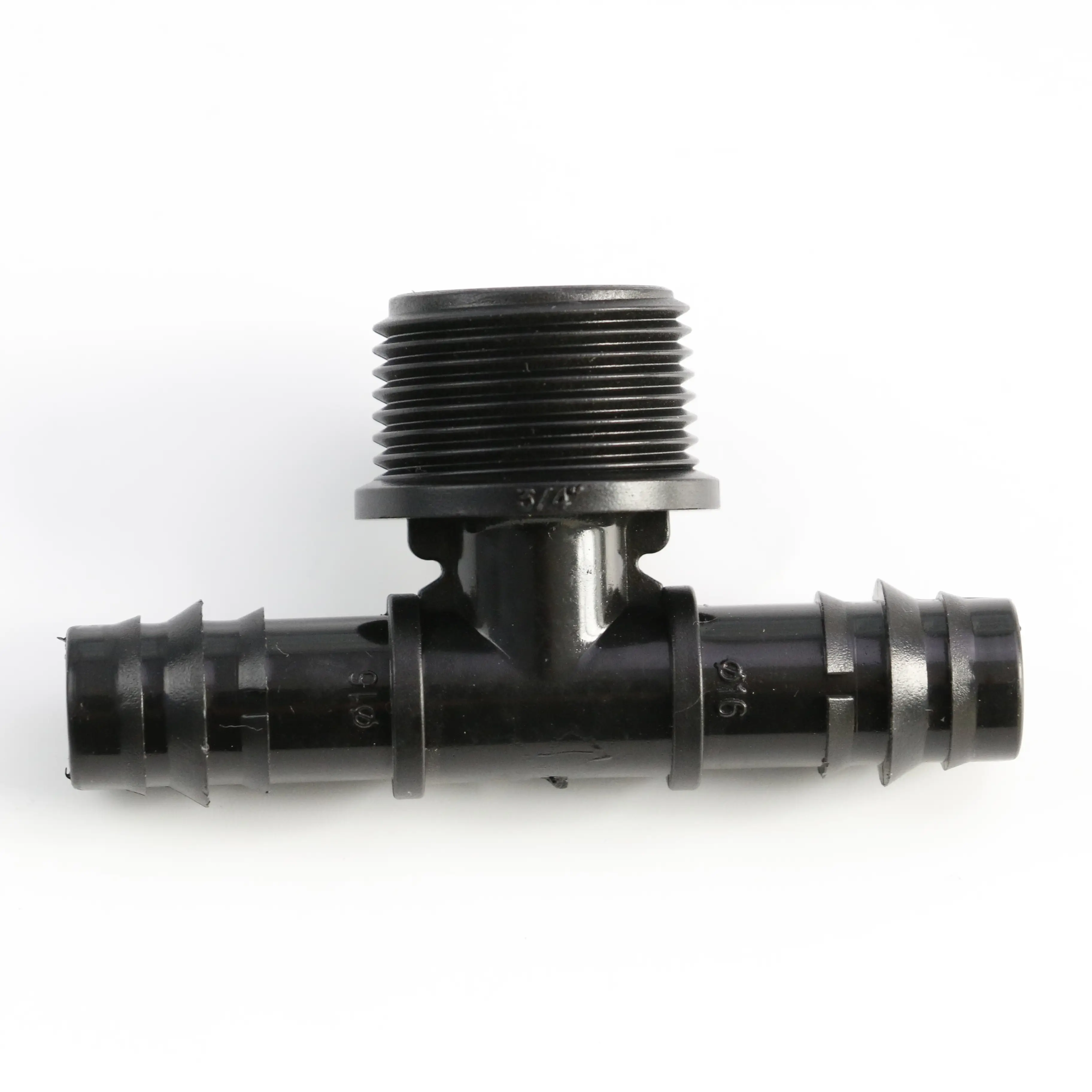 批发管道/管材用外螺纹三通塑料倒钩接头 1