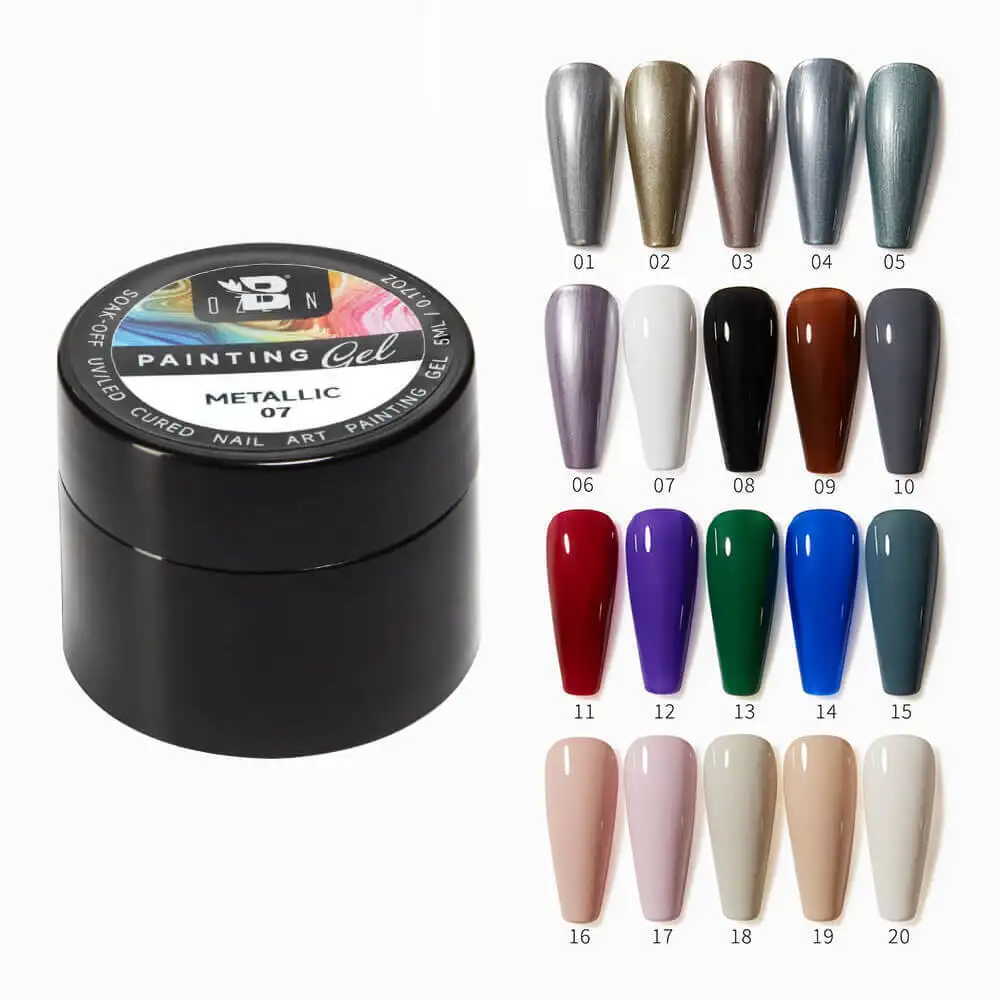 Wholesale 5ml 20-Color Semi Permanent No Wipe UV Gel Nail Polish Kit 1