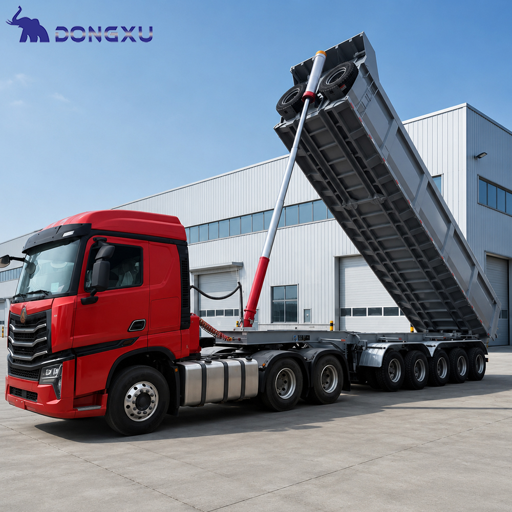 Dump Trailer 4 Axle 2-axle Aluminum End Semi Dump Dumper Trailer 4