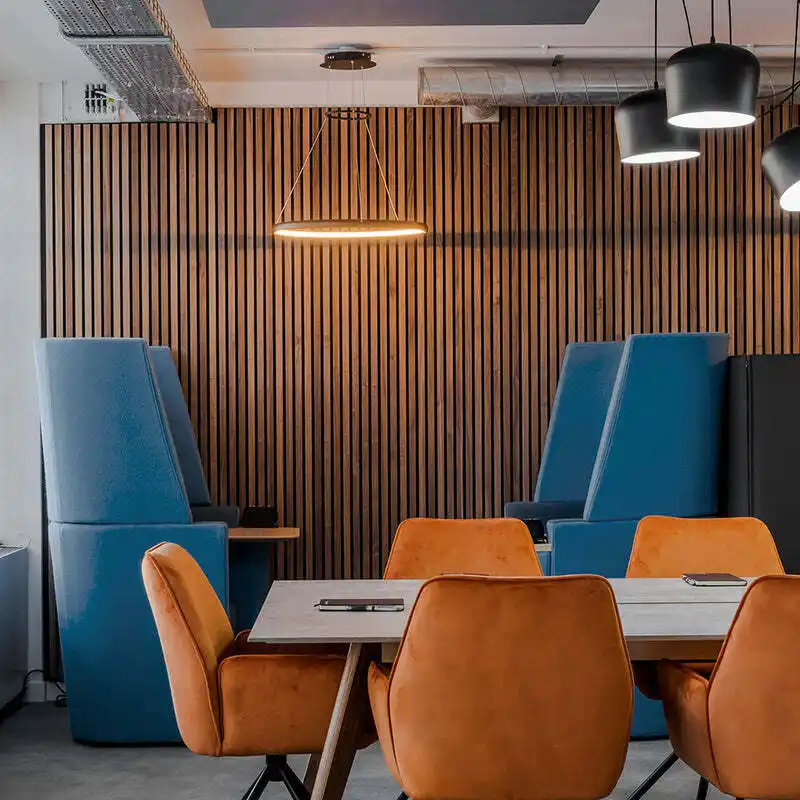 Eco-friendly Acoustic Wood Slat Panel for Interior Sound Absorption 1