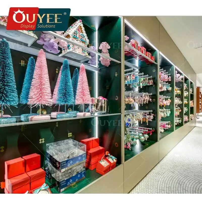 رف عرض أرضي مخصص ذو وجهين للهدايا التذكارية والإكسسوارات للمتاجر 1