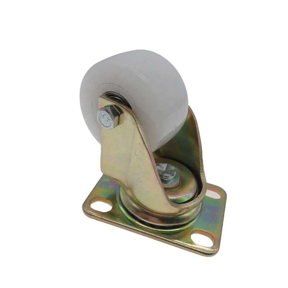 2 Inch White Po Super High Load Casters Wheel 50mm Casters And Wheel With Double Ball Bearing Low Gravity Casters 1