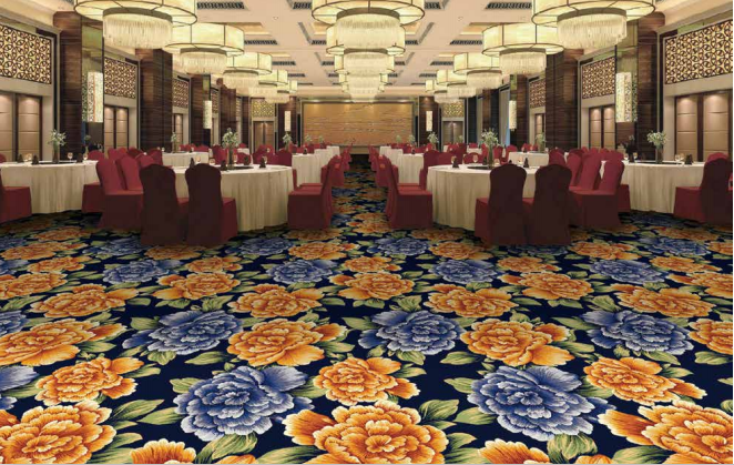 Akminster Wool Nylon Printed Hotel Corridor Carpet 4m Width 4