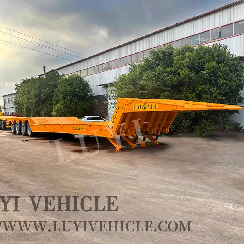 Remolques de camión de cuello de cisne plegables de 2/3/4 ejes 1