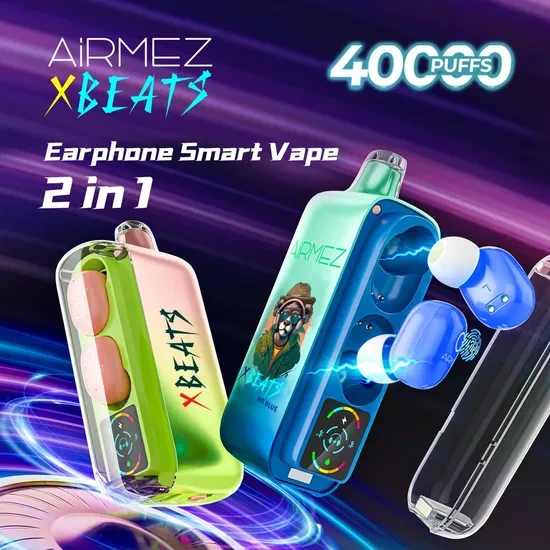 EU Warehouse High Quality Vape Airmez Earphone Vaper 40000 Puff 40K E Cigarette Pod Wholesale Rechargeable Best Disposable Vape Australia Poland - Disposable Vape and Vape EU 1