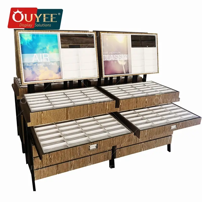 Suporte personalizado para exibição de óculos de sol e vitrine para óculos de grau 1