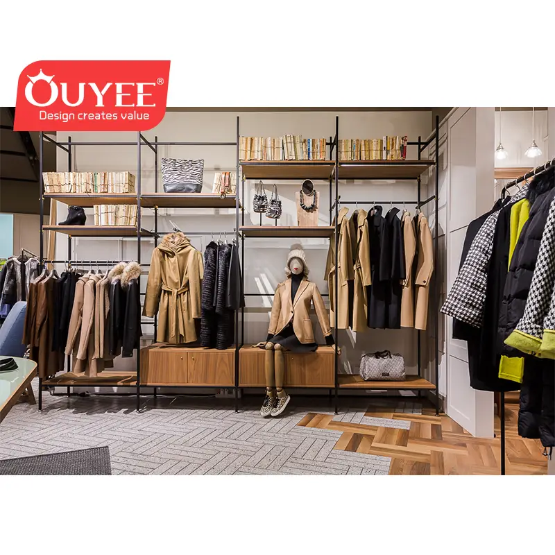 تجهيزات عرض ملابس نسائية مع شاشة LED للأكشاك والمراكز التجارية 1