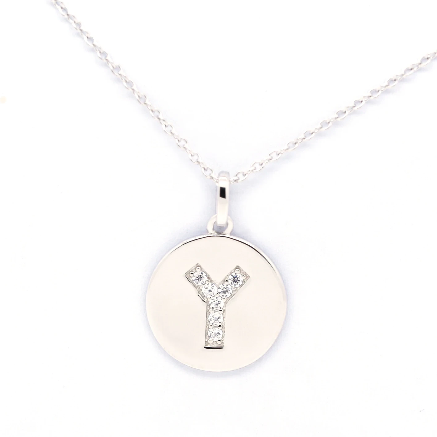 Fine Jewelry Necklaces Lab-created Diamond Necklace White Gold Necklace Silver 925 1