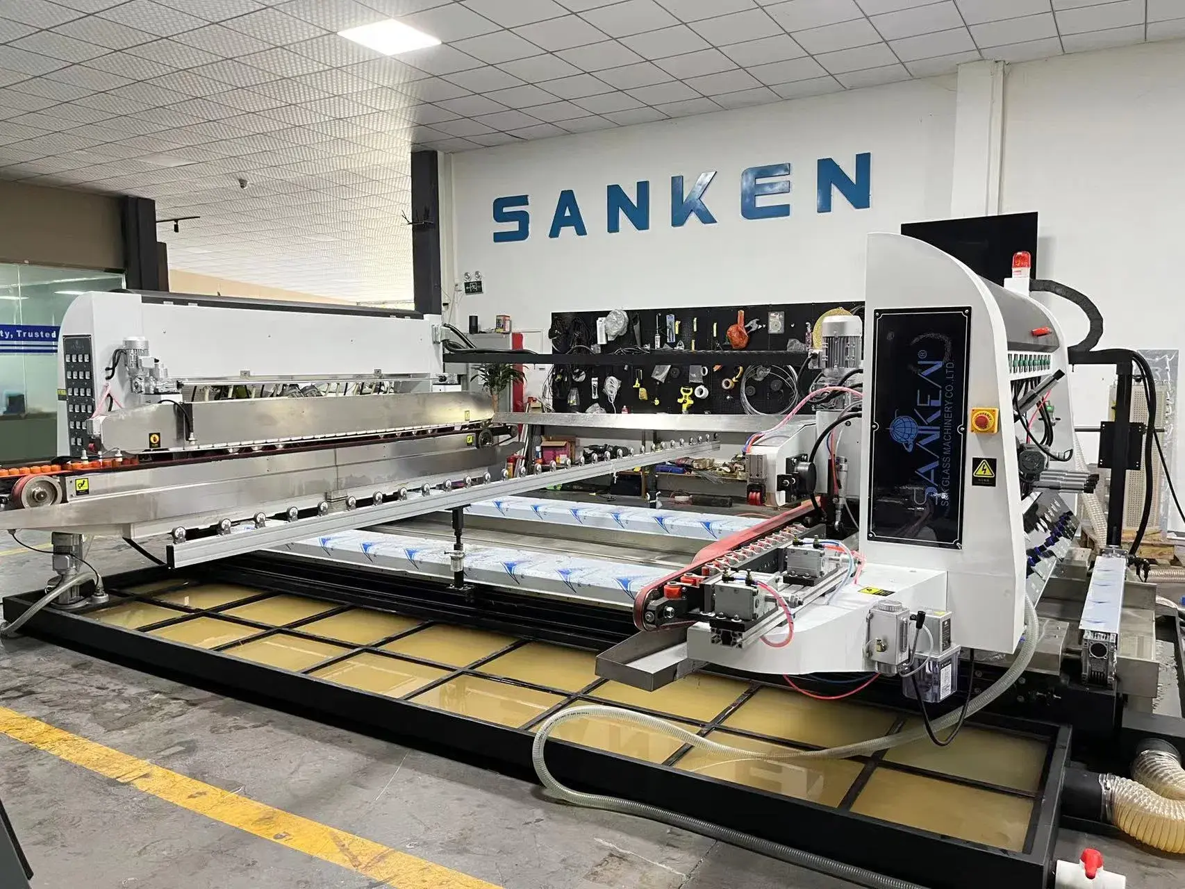 SANKEN Glass Straight Line Double Edging Machine-SKDE-6024A