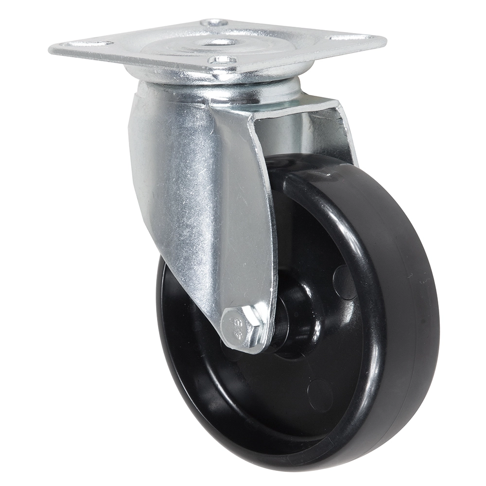 Large-scale Catering Establishment 2 3 Inch Black Top Plate Swivel Trolley Wheels Apparatus Medium Light Duty Casters 1