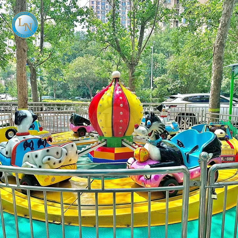 Low Price Kids Mini Amusement Park Funfair Playground Carnival Family Rotary Rides Motor Racing Ride 6 Seats For Sale 1