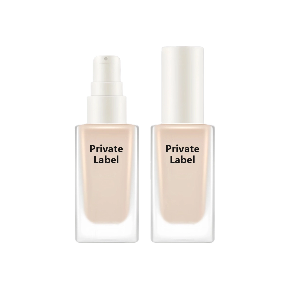 Mlm Custom Same Zinc Oxide Glass Bottle Liquid Foundation With Pump Long Wear Non-cakey Private Label Foundation 1