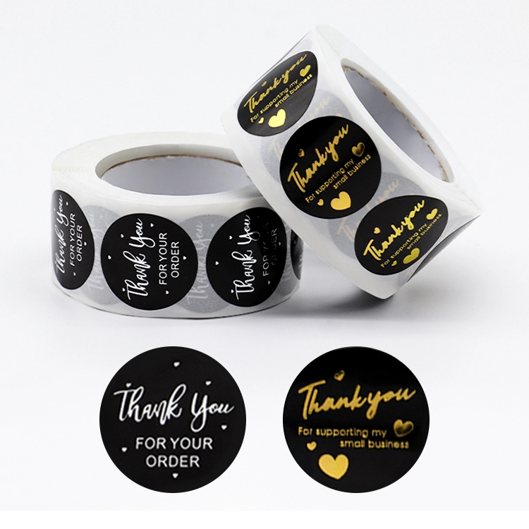 Custom Round Die-Cut Waterproof Vinyl Logo Sticker Roll 1