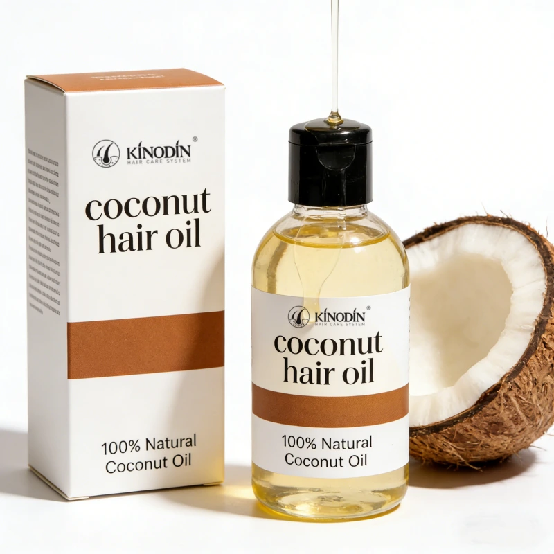 Minyak Kelapa Biotin Vegan Organik Merek Pribadi Baru untuk Pertumbuhan Rambut, Menutrisi, Mencegah Rambut Patah, Menguatkan, Menebal, dan Merawat Kulit Kepala. 1