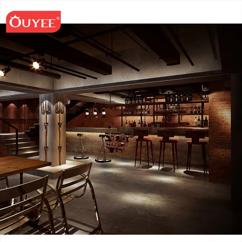 Projeto de interiores 3D para cafeterias e quiosques/trailers de sorvete para ambientes internos. 1