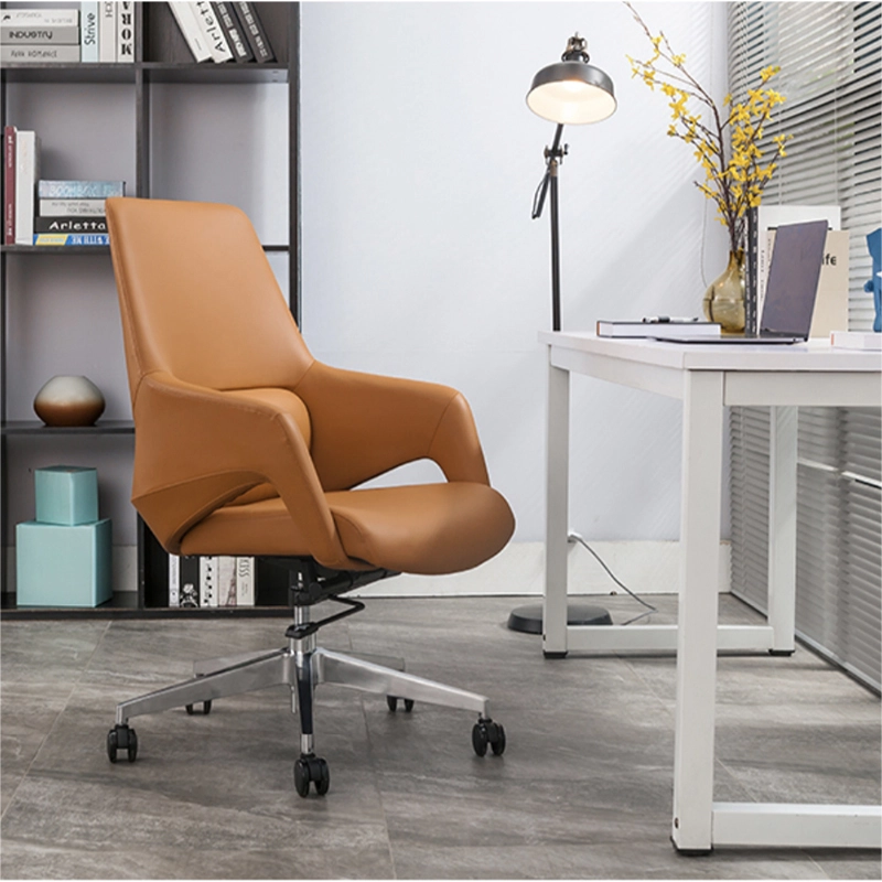 Fauteuil de bureau professionnel pivotant et réglable en hauteur, fabriqué en Chine, en cuir ergonomique. 1