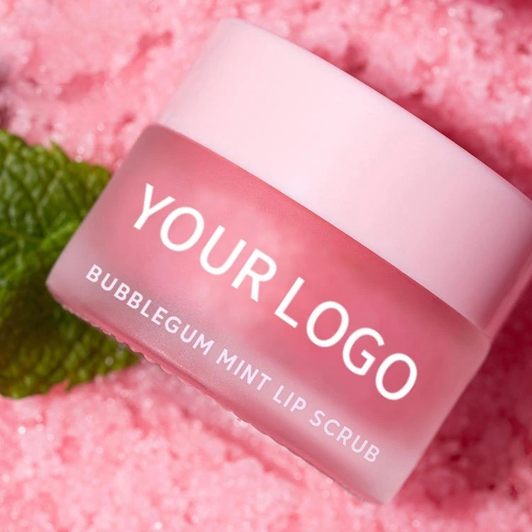 Mlm Private Logo Organic Vegan Sugar Pink Lip Scrub Lip Mask Moisturizing Strawberry Lip Scrub 1