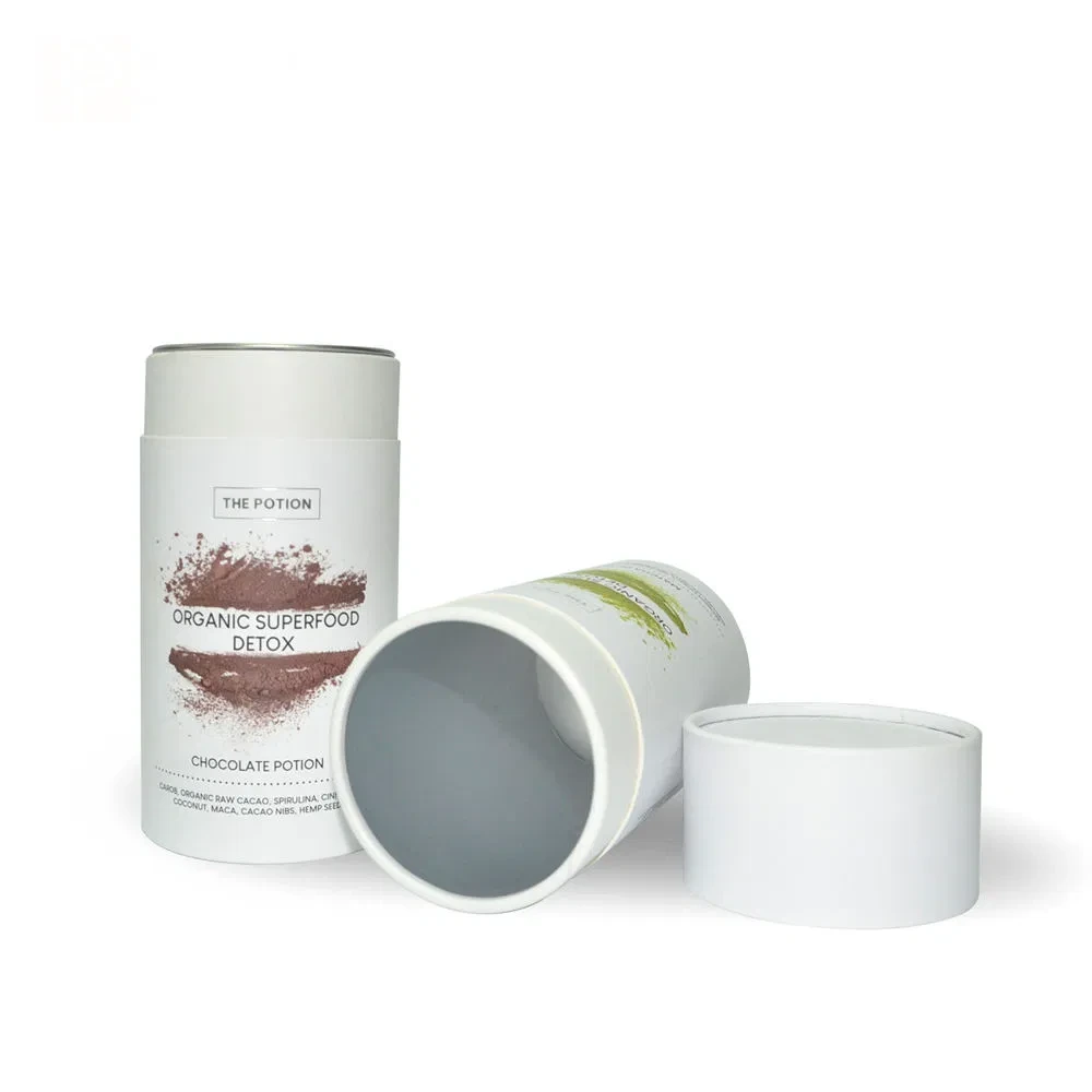 カスタムティーパッケージ段ボールキャニスター缶シリンダー生分解性ギフト紙管ルーズリーフティーコーヒーパッケージチューブ 1