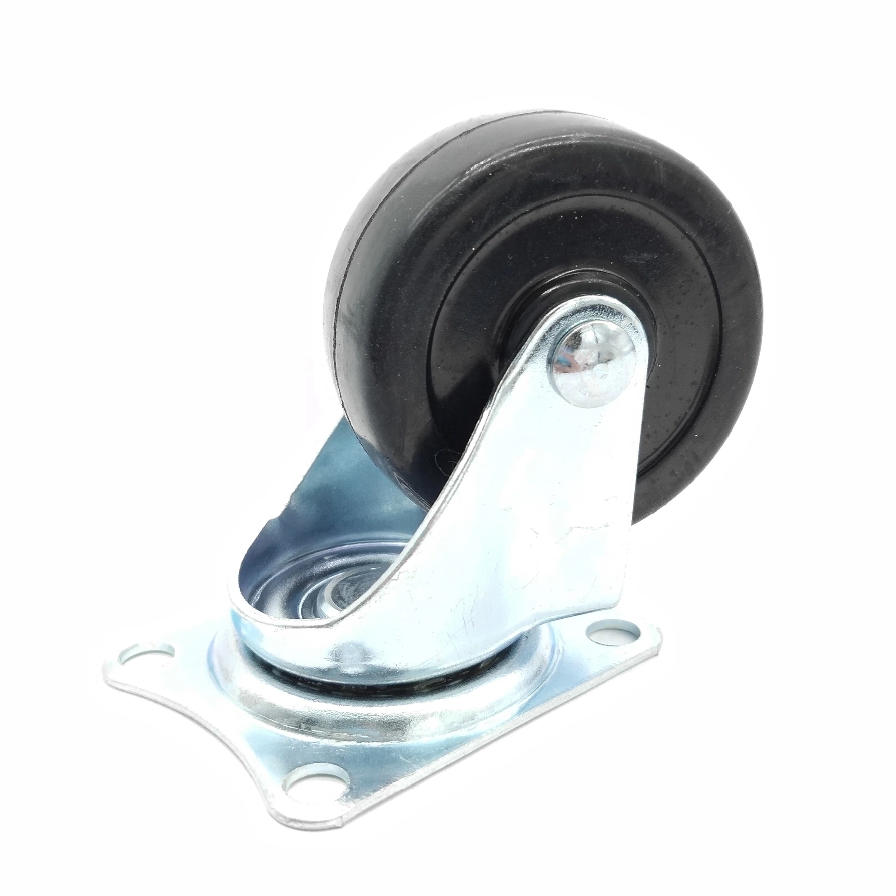 Light Duty 2 Inch Swivel Black Rubber Black 30kg Load Capacity Caster Wheel For Furniture 1