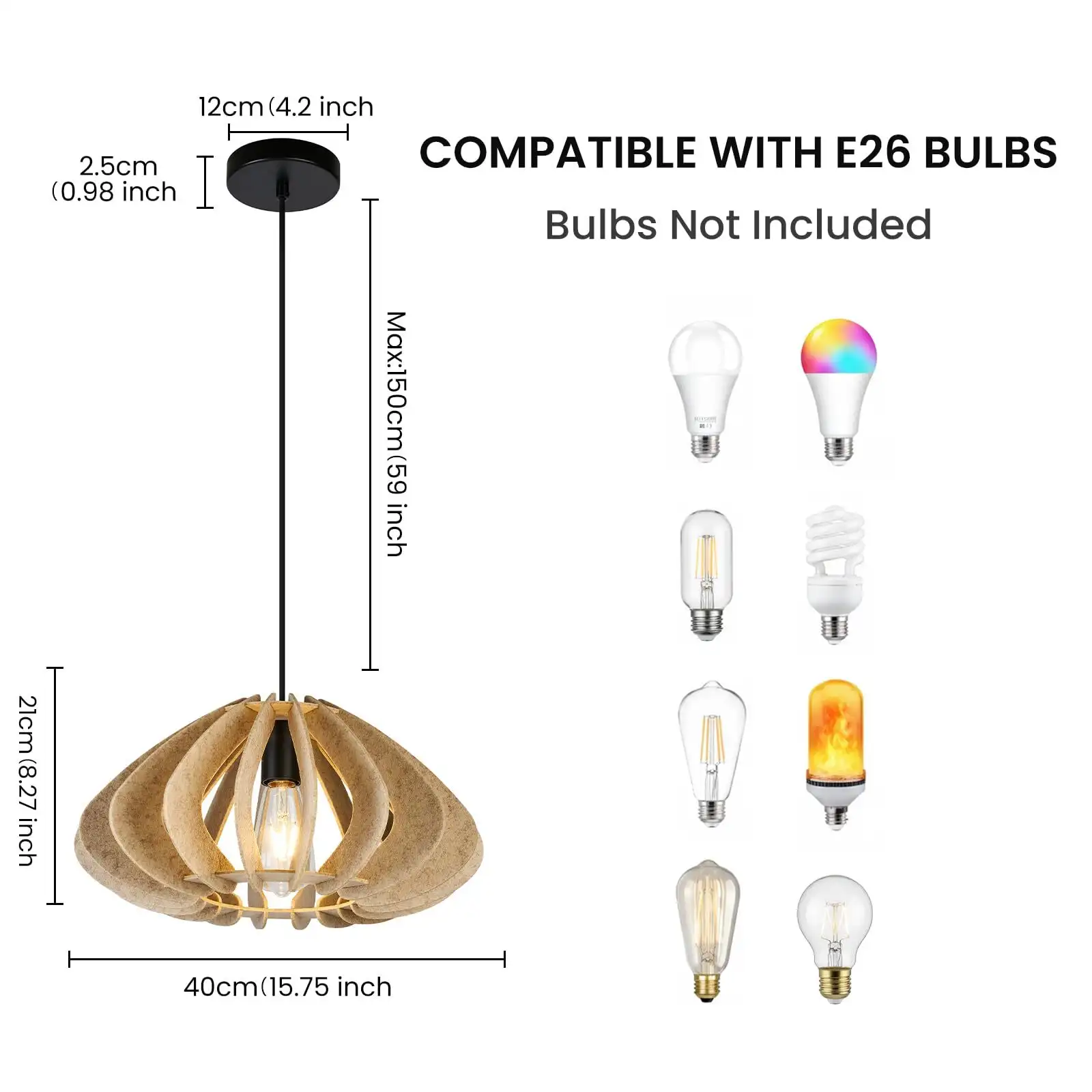 Lampenkap van polyester PET akoestisch vilt met geluidsabsorptie voor hanglampen. 1