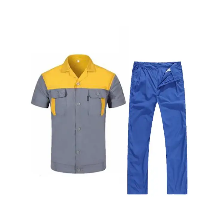 Traje de trabajo cómodo y de nuevo diseño, uniforme personalizado de fábrica, uniforme de técnico de soldadura y mecánico. 1