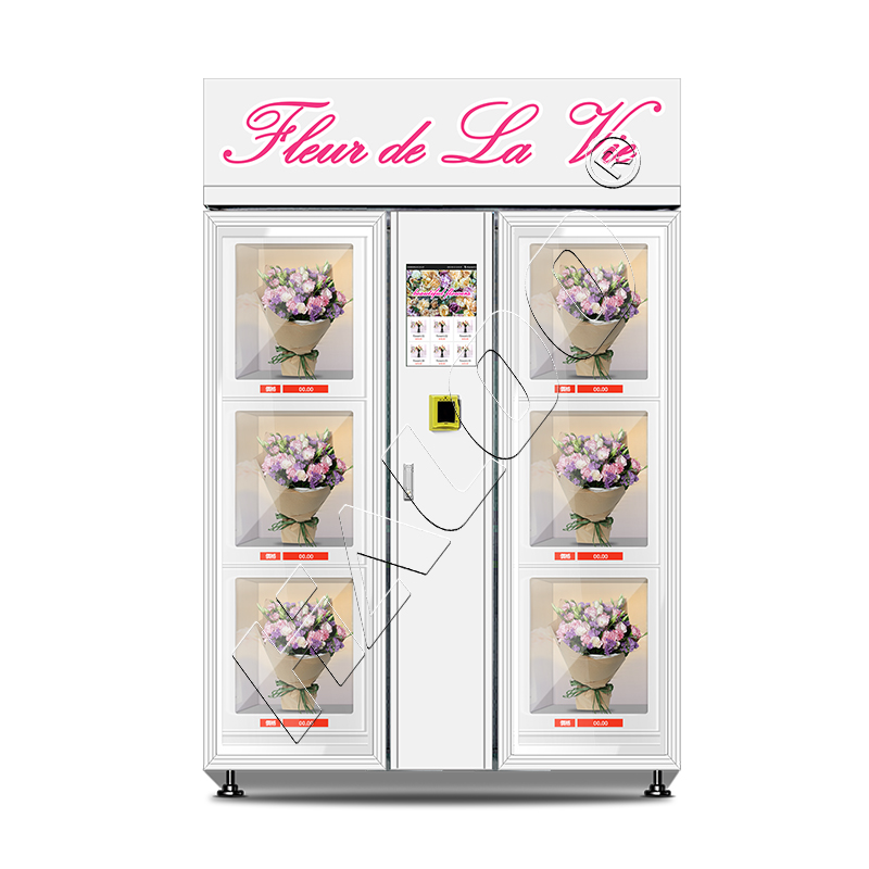 Haloo flower vending machine 6-grid 10.1-inch screen metal plate material+double-layer defogging door 1