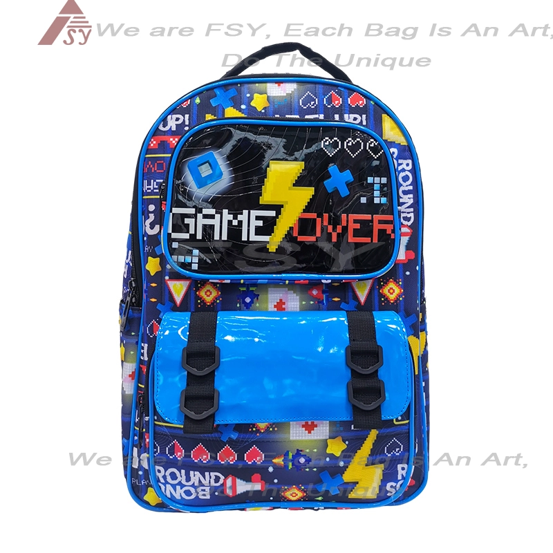 Anti-theft Buckle Zipper Kids School Bags Teens College Student Laptop 18 Backpack Leisure Travel Bag For Boys Men 1