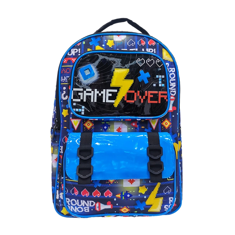 Anti-theft Buckle Zipper Kids School Bags Teens College Student Laptop 18 Backpack Leisure Travel Bag For Boys Men 1