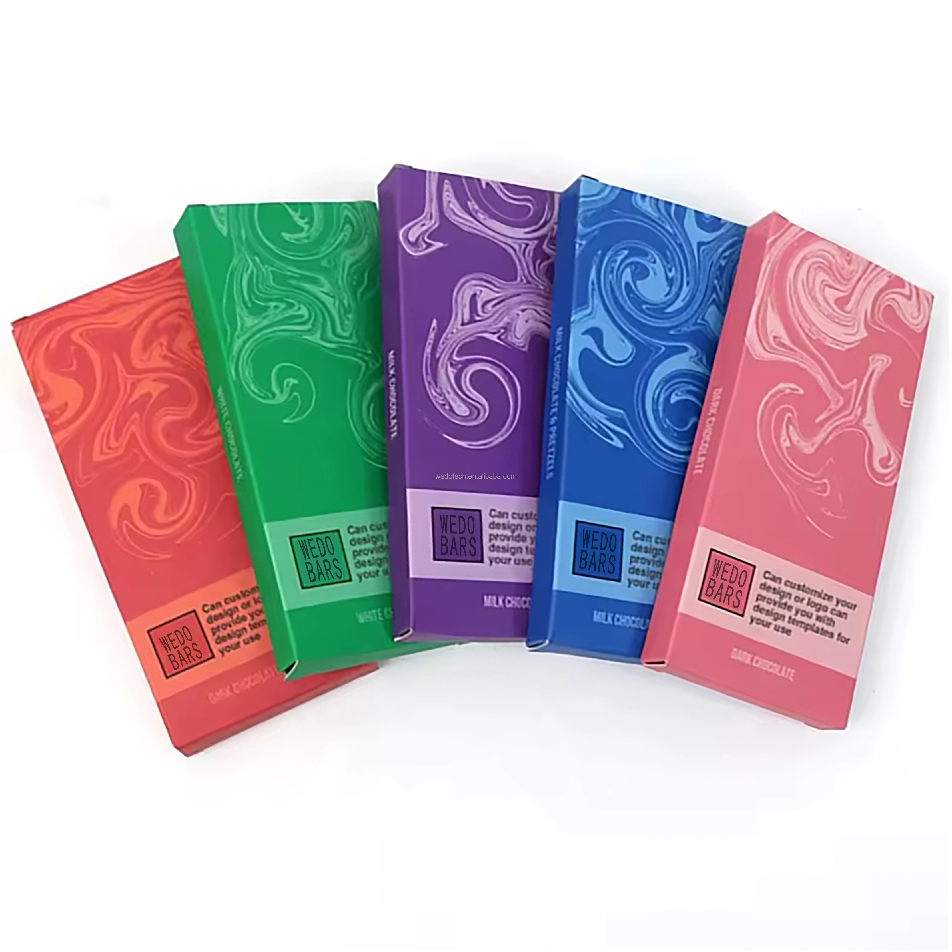 Luxury Custom Printed Magic Paper Chocolate Bar Packaging Box With Matt Lamination And Uv Coating For Food For Storage Display 1