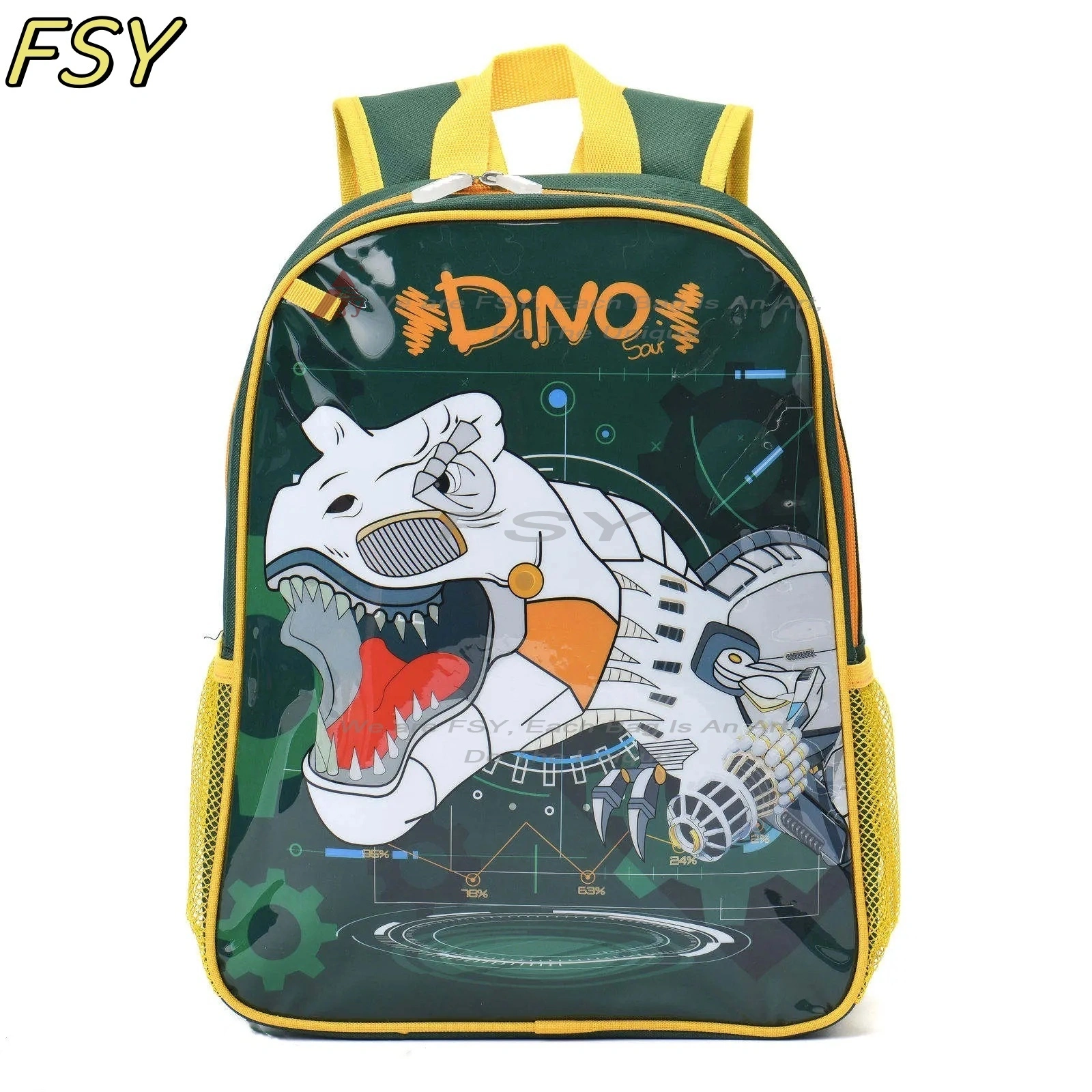 Factory Wholesale Student's Alpaca Dinosaur Pattern Backpack For Kids Girl Boy Travel School Book Double Shoulder Bags Cartoon 1