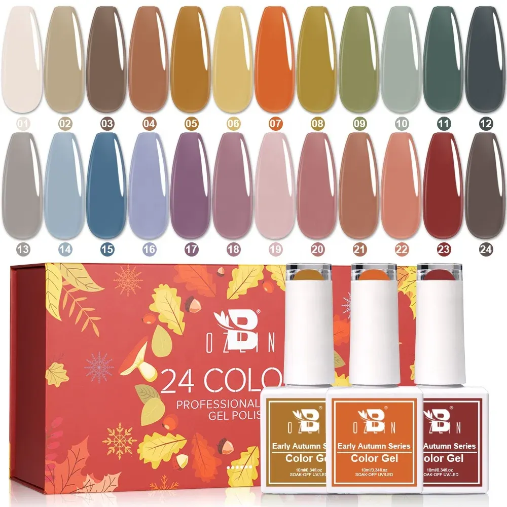 Ensemble de vernis à ongles gel Bozlin OEM en gros, vernis gel UV/LED couleur à tremper 1