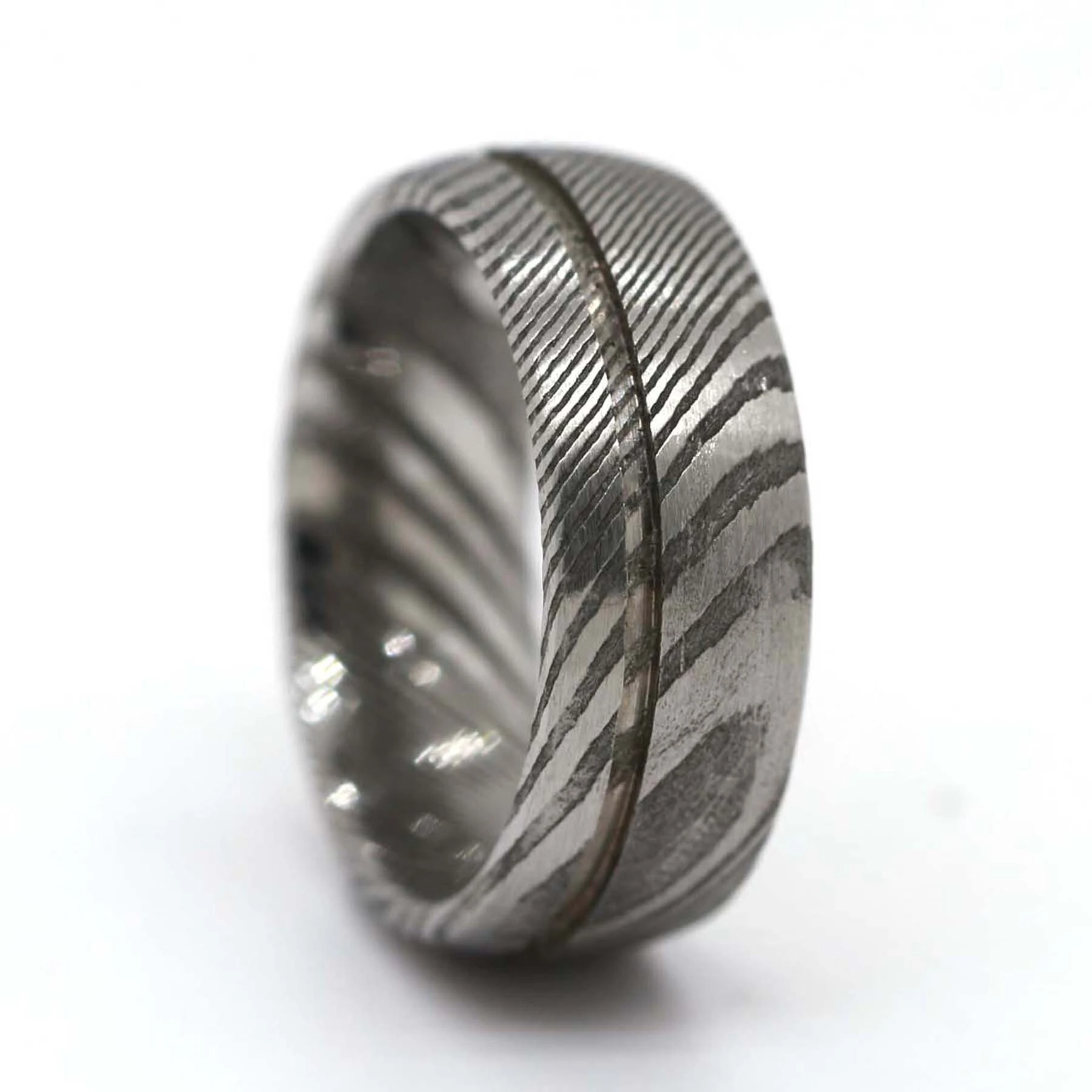 New Design Damascus Steel Ring Wholesale Damascus Steel Twist Pattern Ring 1