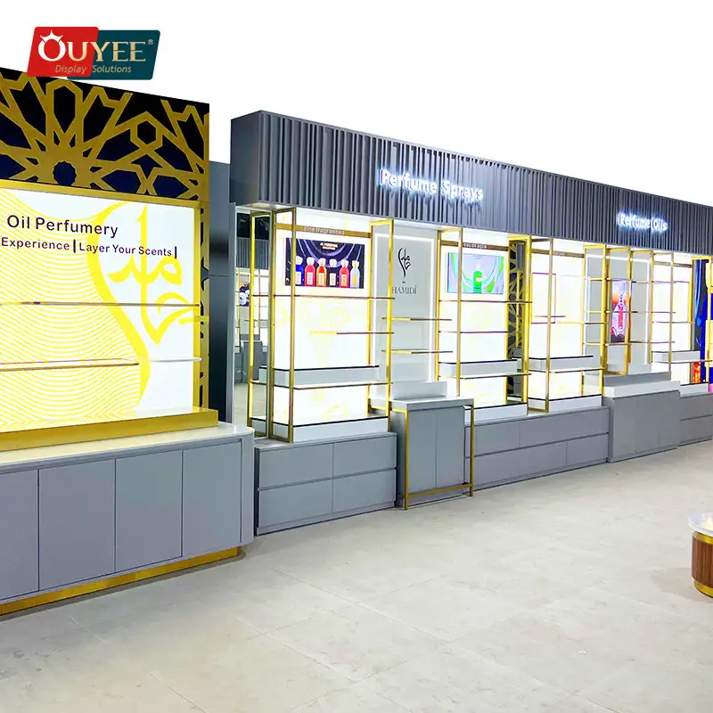 حامل عرض عطور مخصص ورف عرض لمتجر مستحضرات التجميل 1