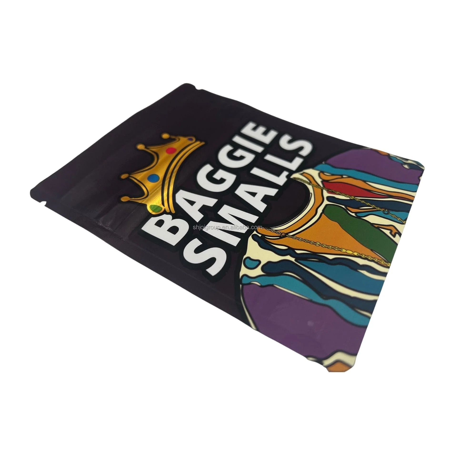 New Design Holographic Exotic Die Cut Zipper Mylar Bags 3.5g/7g/28g Smell Proof Resealable Paper Box Packaging Set For Tobacco 7