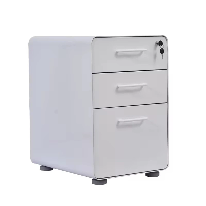 Verrijdbare archiefkast met 3 laden, stalen opbergkast op wielen 1