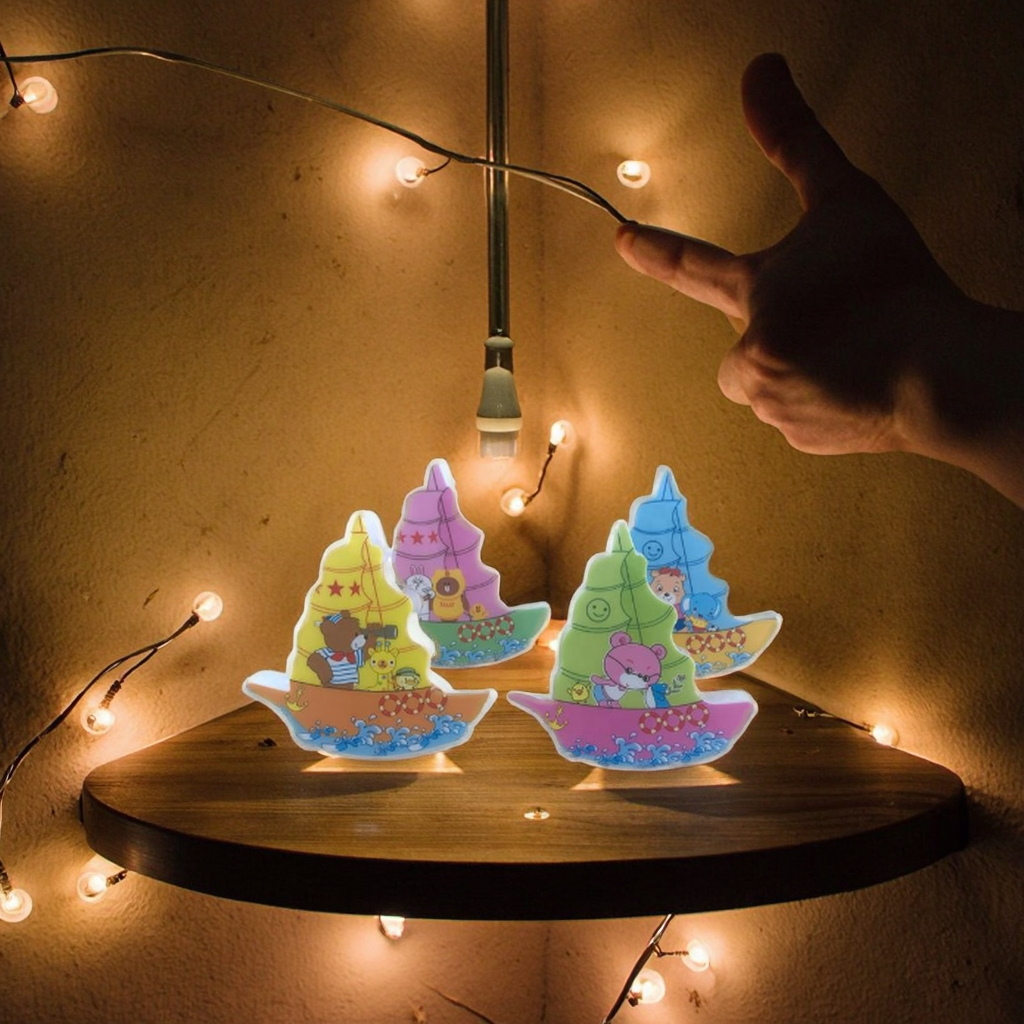 Wholesale Cartoon Model Led Lamp W073 With Creative White Color Night Light For Kids Bedroom Plug-in Power Supply 1