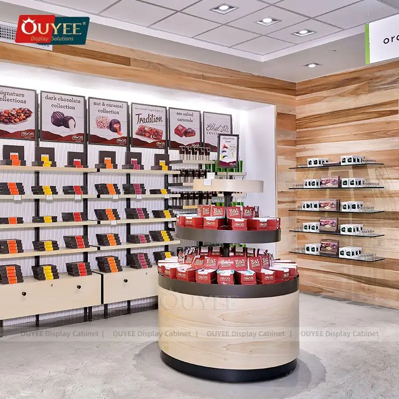 Beleuchtung der Duty-Free-Glastheke – Schokoladen- und Süßwarenauslage 1