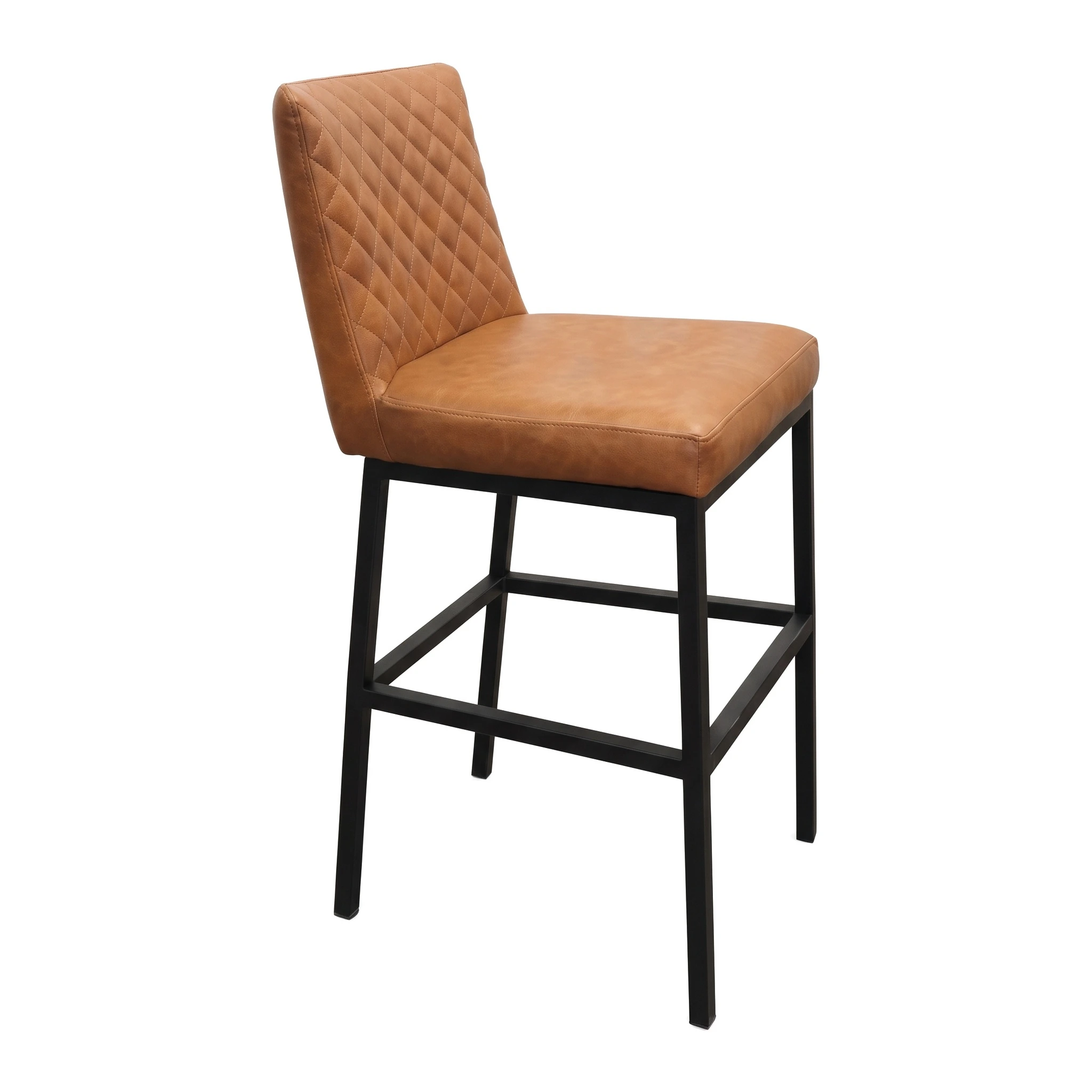 High-Quality Metal Bar Stool with PU Leather and Backrest 1